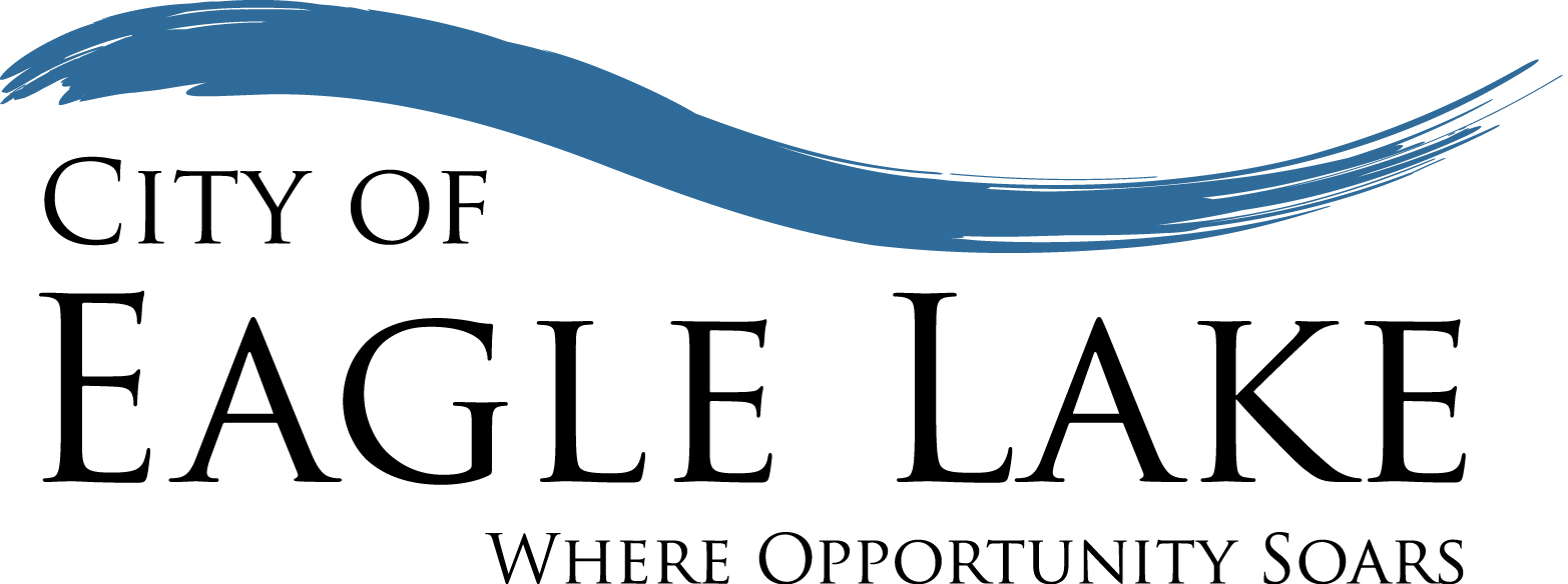 Logo for the City of Eagle Lake containing the text "City of Eagle Lake - Where Opportunity Soars"