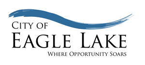 Logo for the City of Eagle Lake containing the text "City of Eagle Lake - Where Opportunity Soars"