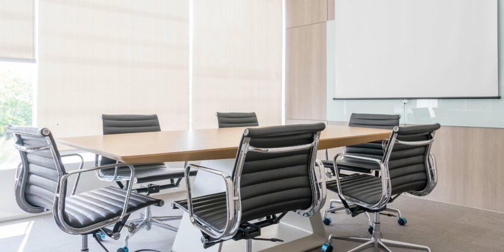 Table and chairs in a meeting room